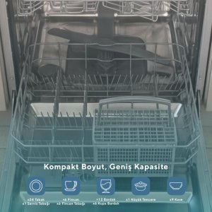Kumtel HDW-01 4 Programlı Bulaşık Makinesi