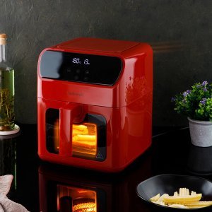 مقلاة هوائية رودويل سعة 6 لترات مع تنبيه صوتي، مقلاة هوائية خالية من الزيت،